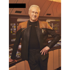 Star Trek Picard S03 Brent Spiner Leather Jacket